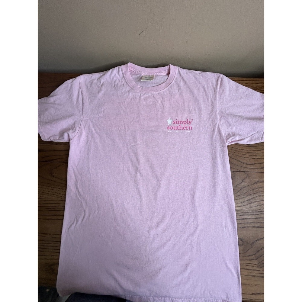 Simply Southern Womens Pink Reg. U.S. Pat. Trademark short sleeve tshirt